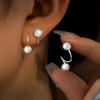 And High-End Double-Head Screw Buckle Diamond Ball Unique S-Shaped Earrings