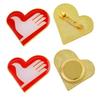 Volunteer Heart Shaped Badge Pin Portable Heart Volunteer Pin Fashionable Badge for Social Work and Volunteering