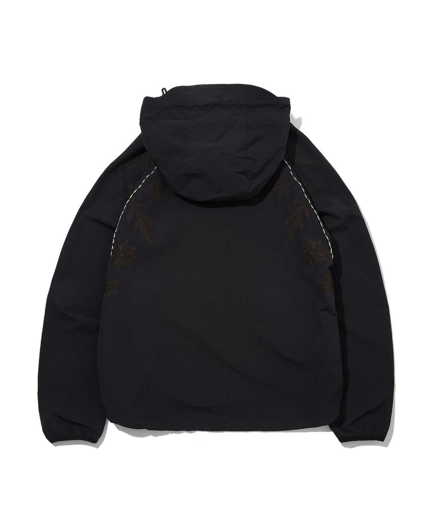 Penfield Черная ветровка с капюшоном и вышивкой цветов_Fs1Wj16U