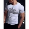 Футболка мужская обтягивающая, с коротким рукавом, высокая эластичность