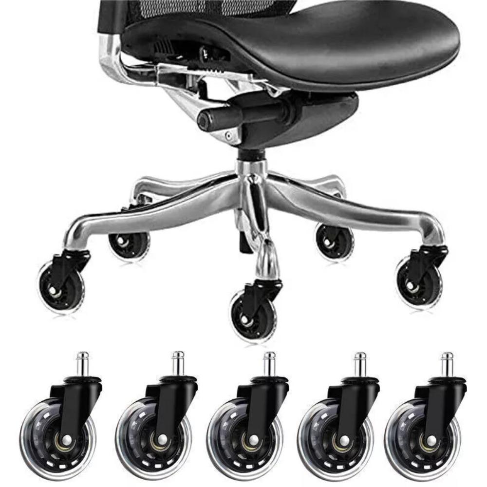 5 шт. Бесшумные Поворотные Резиновые Колесики PU Поворотные Колесики Новое Универсальное Колесо для Домашнего Офисного Стула