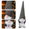 Cartoon Faceless Santa and Rudolph Standing Figures - Christmas Decorations and Children's Gifts