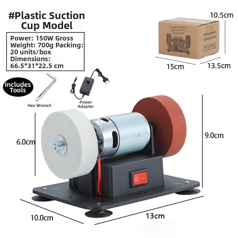 Speed Adjustable Mini Bench Grinder Space-Saving Dual Wheel Grinder Electric Grinder for Home