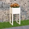 822124 vidaXL Planter White 40x40x81 Cm Solid Pine Wood