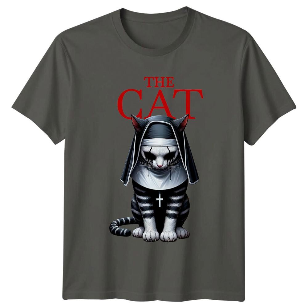 The Cat Nun Parody TShirt Religious Cat Pun Tee For Unisex And Unisex