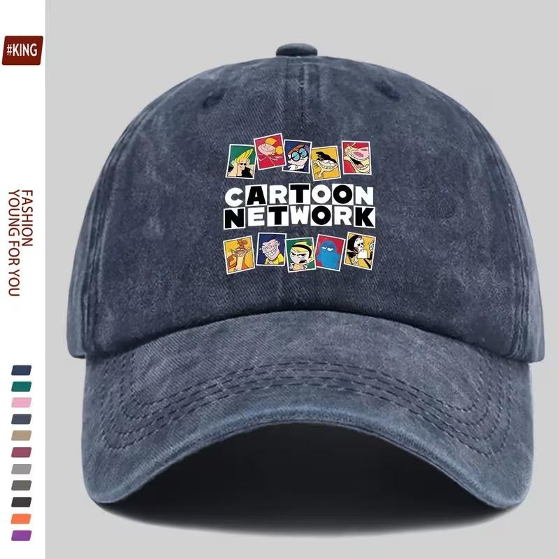 Женская Бейсболка с Графикой Cartoon Network - Дышащая, Облегающая, Для Большого Обхвата Головы, Повседневная Кепка-Утка с Цветным