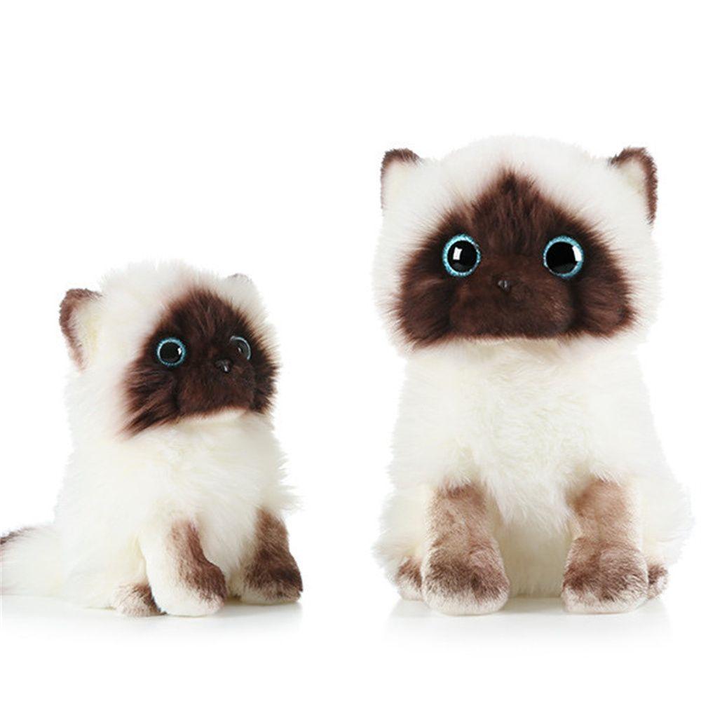 Sequins Eyes Siamese Cat Simulation Cat Cat Plush Toy Ragdoll Cats Stuffed Toys Stuffed Animals