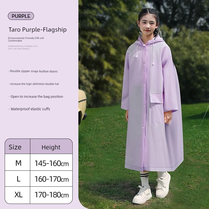 Girl Long Junior High School Student Bicycle Kids Raincoat