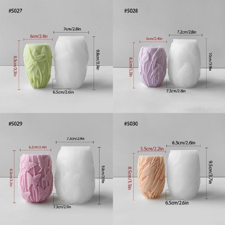 Силиконовые формы для рельефных цилиндрических ароматических свечей, формы для скульптур, практичные силиконовые формы для ароматических свечей