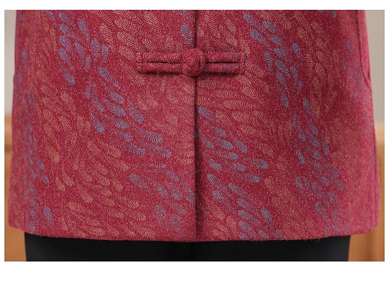 Осеннее пальто-вечернее платье в китайском стиле от бабушки - Элегантный наряд для женщин среднего и пожилого возраста