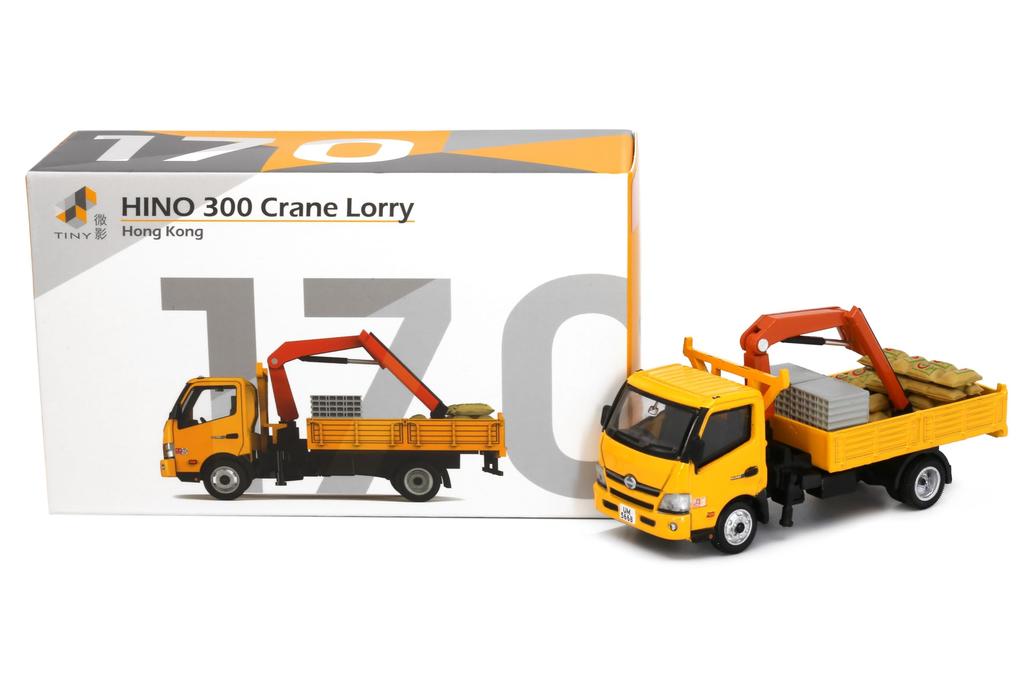 Tiny City Hino 300 Truck with Crane Литой Мини-Автомобиль 1/76 № 170