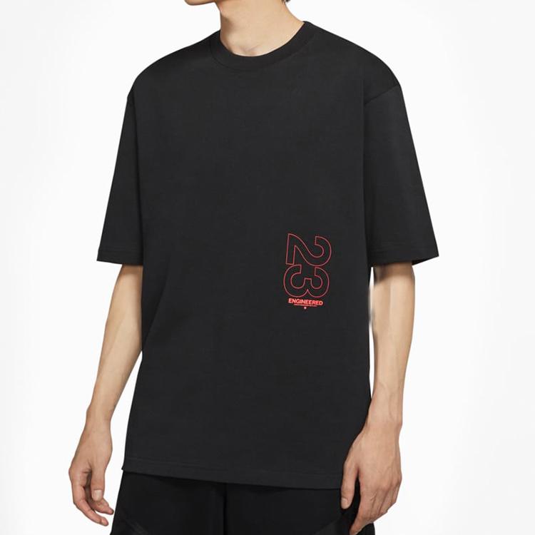 Jordan 23 Engineered футболка с коротким рукавом с круглым вырезом, мужские топы, черные CN3104-010