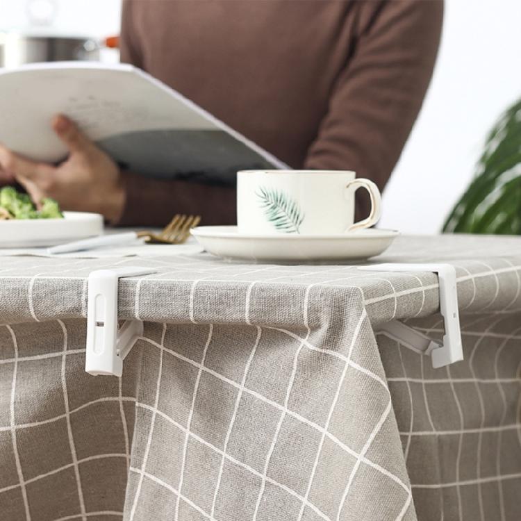 Clip-On Tablecloth Clamps 4 Piece Plastic Table Cover Holders for Dining, Coffee Tables and Household Cover Use