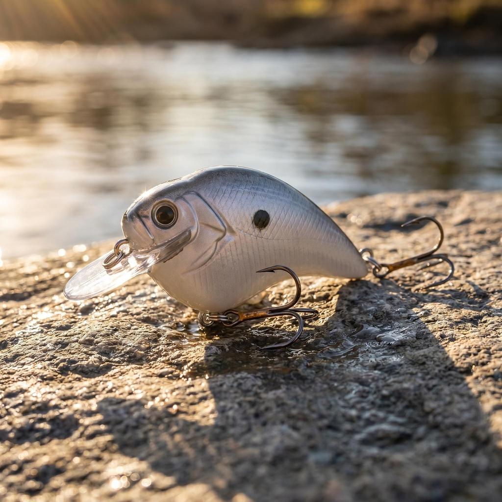6.5cm 12.5g Floating Crankbait Hard Lures 5 Colors Built-in Rattle 3D Eyes Treble Hooks for Bass Trout Freshwater Lake River Fishing
