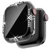 Прозрачный полый блестящий алмазный ПК-чехол для Apple Watch 40 44 41 45 мм защитный чехол для iWatch Series 9 8 7 6 5 SE2 SE3
