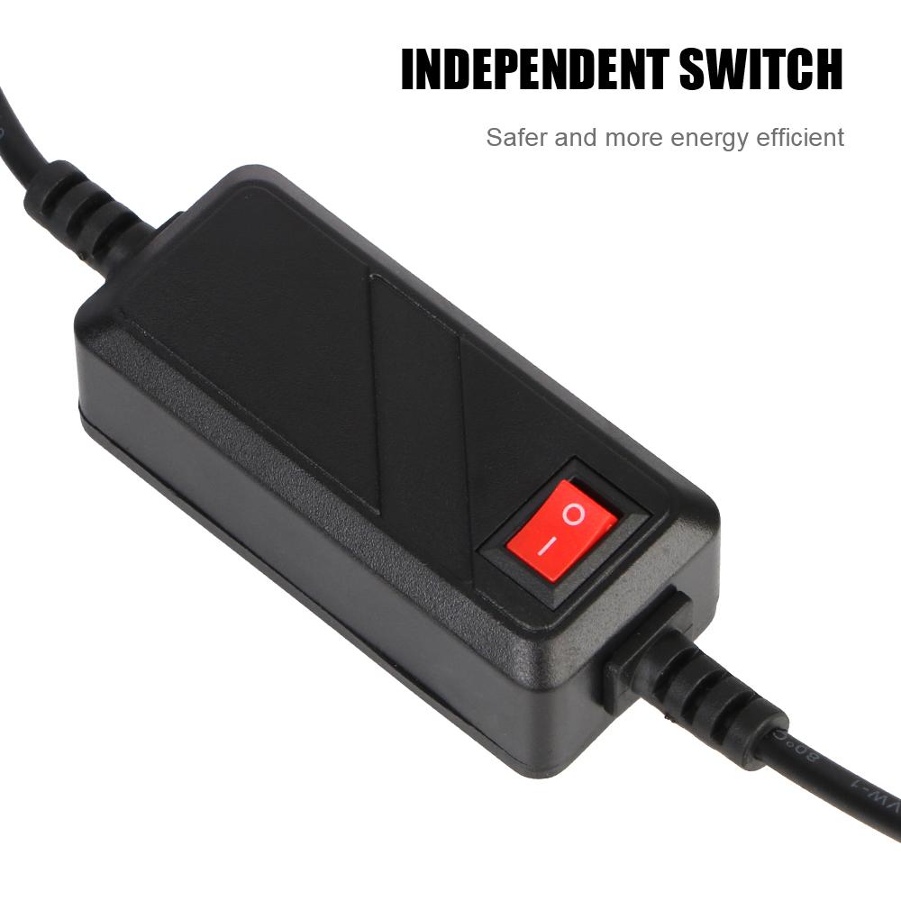 Аквариумный светодиодный светильник EU/US Plug для аквариума, освещение для выращивания водных растений, 28/48 см, белый, синий, зажимная лампа