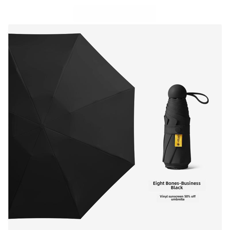 Компактный женский зонт с золотым тиснением: Защита от ультрафиолета, портативный складной, для солнца и дождя