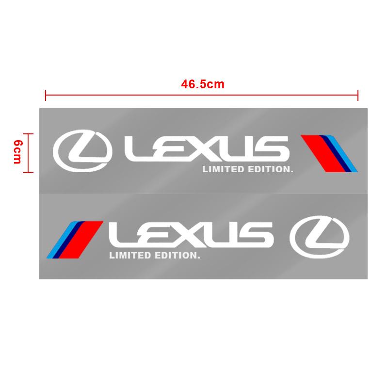 2pcs Car Side Door 3D Sticker Badge Decal Decoration Emblem For Lexus CT200H ES250 ES300H IS250 IS200 GS300 GS460 GX470 LS400 ADV1