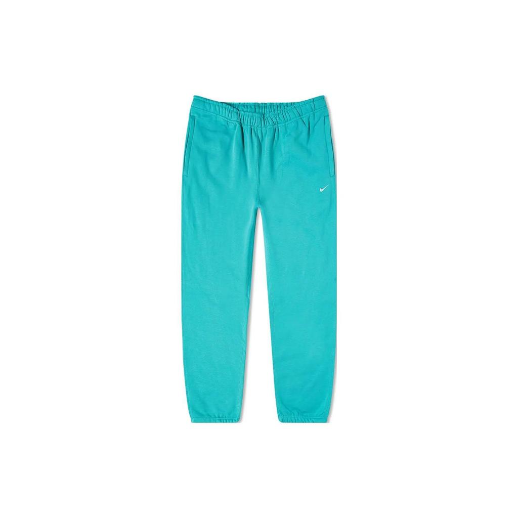 Nike Мужские флисовые брюки Solo Swoosh, темно-бирюзовый/белый, уличная одежда CW5460-393
