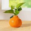 Ceramic Simulated Orange Vase Art Vase Flower Holder Creative Fruit Shape Vase  Bookshelf Display