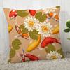 New Lotus Pillow Cover Bedroom Home Office Decorative Flowers Pillowcase Square Zipper Pillow Cases Satin Soft No Fade