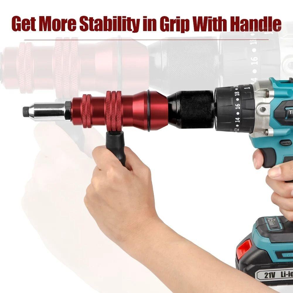 M3 M4 M5 M6 M8 M10 Rivnut Adapter Cordless Electric Drill Rivet Nut Tool Manual Riveting Tool
