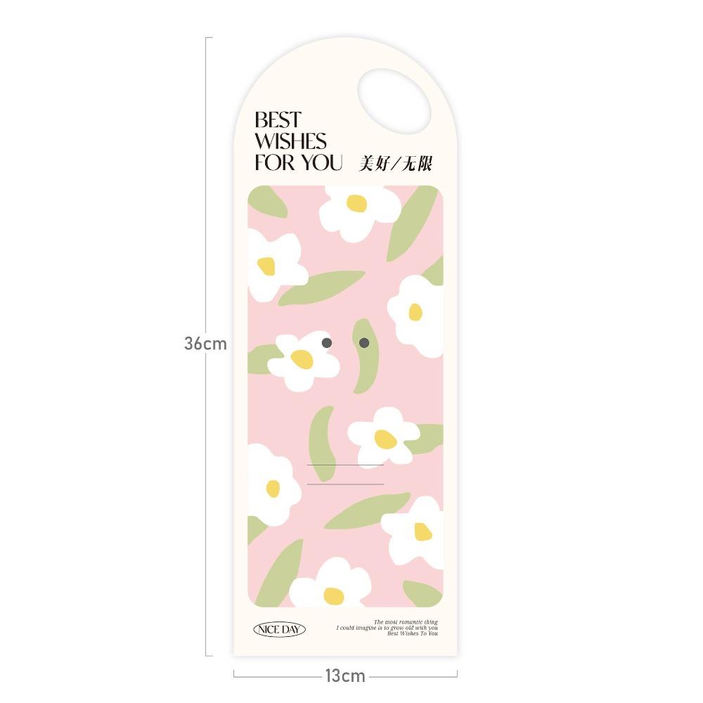 5pcs Carnation Flower Card Paper Flower Insert Bag New Flower Tote Bag Teachers' Day