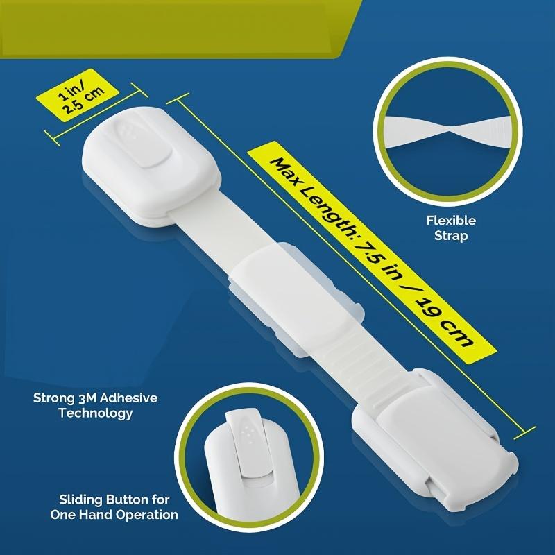 10 шт. Детские замки с ремнями безопасности для шкафов и ящиков, туалета, холодильника и многого другого. Клейкие накладки. Установка не требуется.