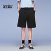 HLA Черный кит Мужские повседневные шорты на кулиске прямого кроя