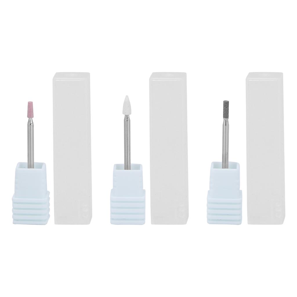 3 шт. Профессиональные фрезы для ногтей, пилка для ногтей, фрезы для удаления кутикулы с коробкой для хранения