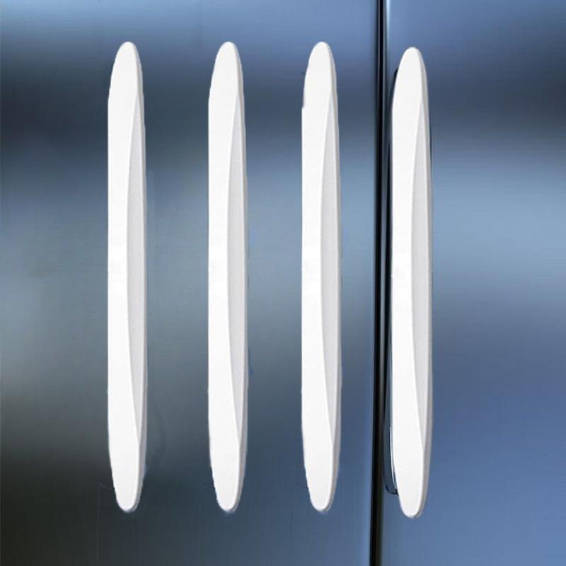 4Pcs Universal Car Door Bumper Edge Protection Strip Stickers Rearview Mirror Protection Car Sticker Strip Anti-collision Strips Interior Mirrors 6