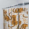 Tiger Print Shower Curtain Polyester Fabric Waterproof Home Decor Bathroom Accessories Orange White Colorful Design (180X240Cm)
