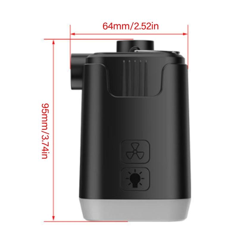 Портативный маленький насос для надувных матрасов, электрический насос для надувания с фонарем для кемпинга, для надувных матрасов, надувных игрушек для бассейна, простой в использовании