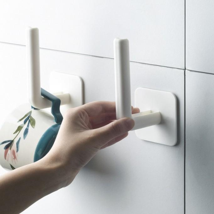 Punch-Free Multifunctional Wall-Mounted Storage Rack: Rag Hanger & Paper Towel Holder.