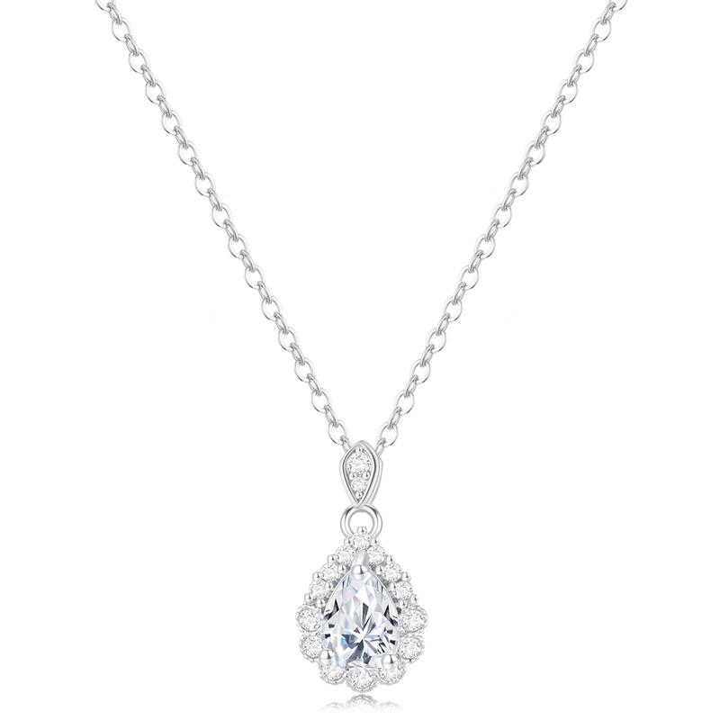 Barbie crystal necklace Shining and exquisite water drop pendant, sweet and high-end clavicle chain, niche Korean student versatile TX2312063A