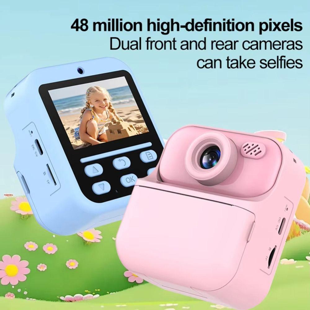 with Print Paper Children Digital Camera Dual Lens Photo Thermal Printer Thermal Print Camera Boys