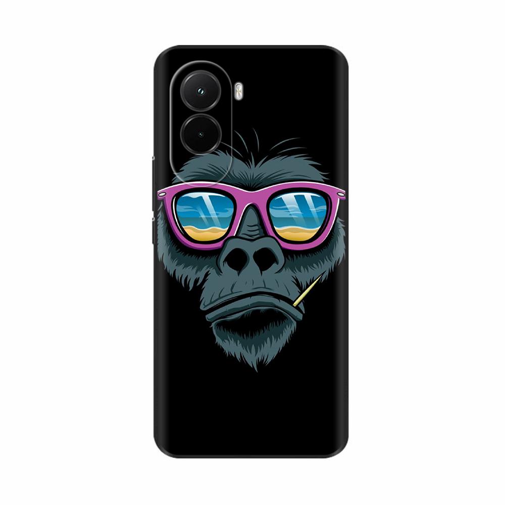 Чехол для телефона Xiaomi Poco M7 4G, мягкий силиконовый ТПУ задняя крышка для Poco M7 Pro 5G, ультратонкие чехлы с рисунком Цветок Череп