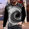 Новые мужские футболки с принтом 3D Tornado, футболки с длинным рукавом и круглым вырезом, повседневные пуловеры, мужская одежда больших размеров