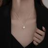 Sterling Silver Pearl Neck Chain Light Luxury Necklace Niche Women's Collarbone Chain