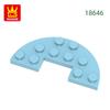 Нетоксичные 59 шт./лот 18646 Круглые половинки 3x6 с вырезом 1x2 Строительные блоки Moc Цветные аксессуары Совместимые с Brick DIY Запасные части