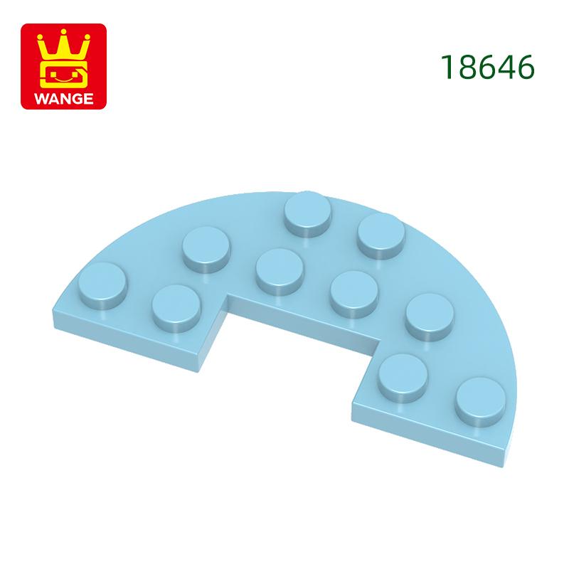 Нетоксичные 59 шт./лот 18646 Круглые половинки 3x6 с вырезом 1x2 Строительные блоки Moc Цветные аксессуары Совместимые с Brick DIY Запасные части