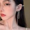 Elf Ears Tassel Earrings Tide Earrings Women'S Summer Light Luxury Premium Ear Bone Clips Asymmetrical Stud Earrings