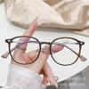 Строго отобранные ретро-очки с защитой от синего света для женщин, уличная фотография, простые очки, оправа, персонализированные плоские очки, расширенные возможности восприятия
