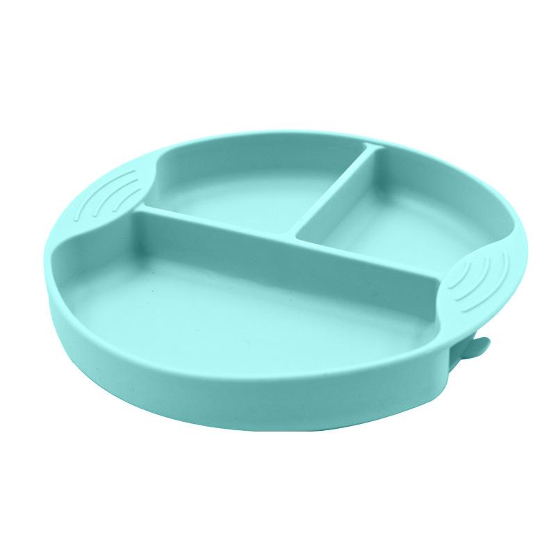 "Full Silicone Baby Meal Tray Set with Suction Cup - Divided Tableware for Children's Meals"