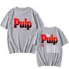 More 2025 Tour TShirt Black Pulp Rock Band Live Date Tshirts Summer Short Sleeve Cotton T Shirt for Male Hip Hop Grunge Men Tee