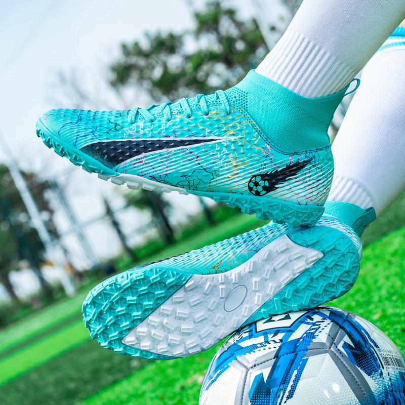 Football Shoes Men/Women's Football Boots Short -Nail High-top Socks Make Capital Outdoor Children Football Sneakers