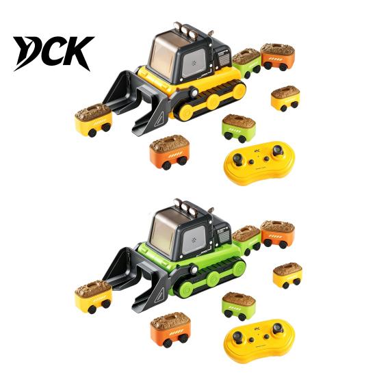 Rechargeable Construction Vehicle Toy Magnetic Remote Control Bulldozer Toy, Electric Snake Game Truck Wireless RC Car 2 Players
