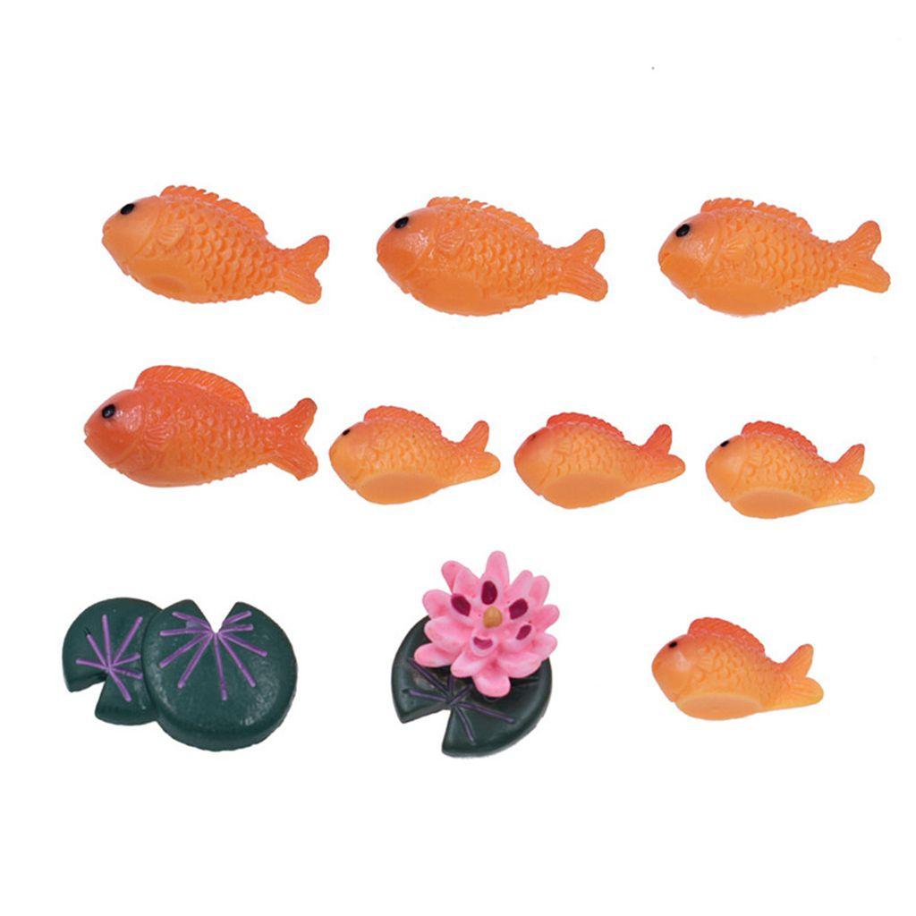 DIY аксессуары микро пейзаж фигурка золотой рыбки изделия из смолы декор аквариума пруд сцена миниатюра