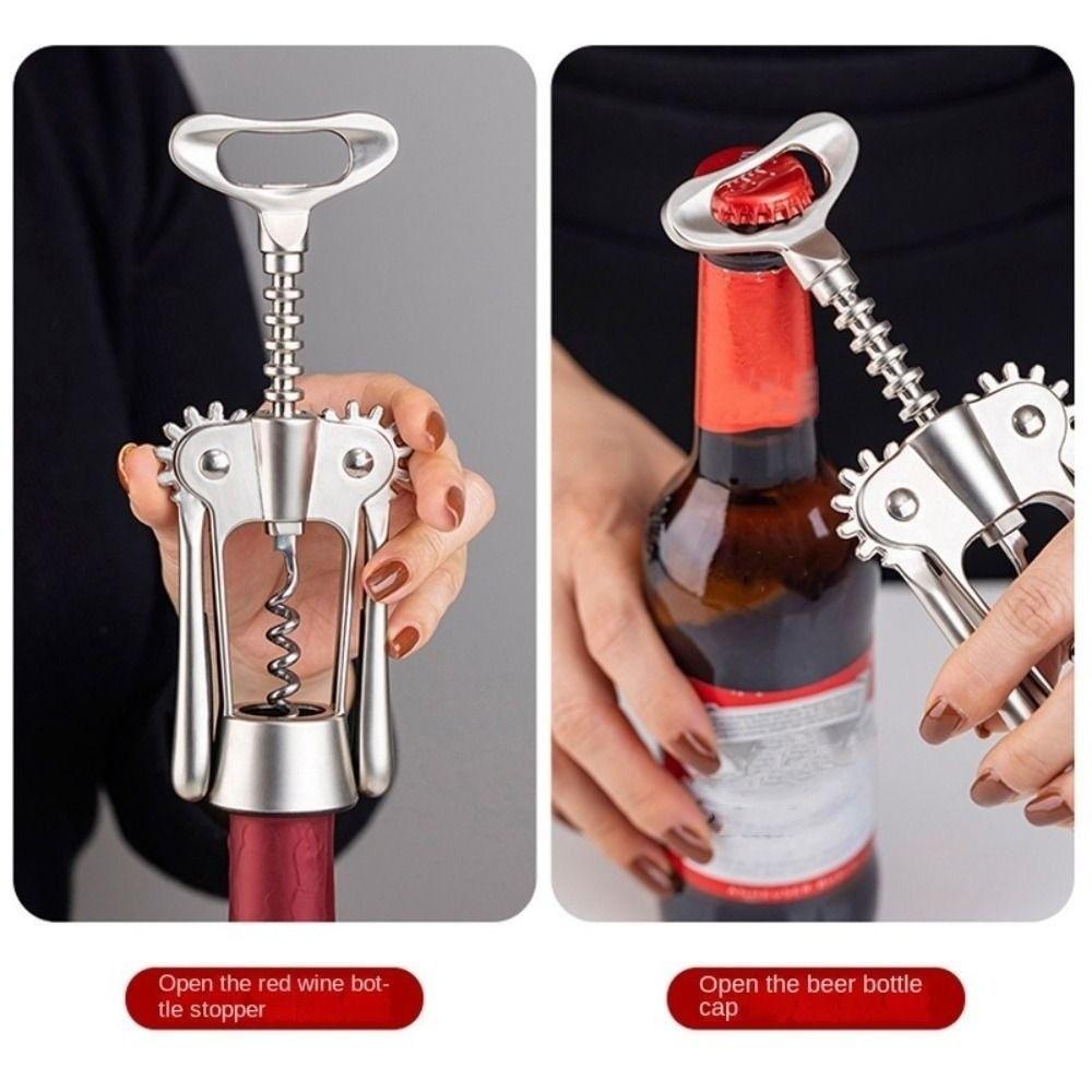Zinc Alloy Wine Corkscrew Wing Design Labor-saving Spiral Bottle Opener Professional High Hardness Wine Cork Remover Household