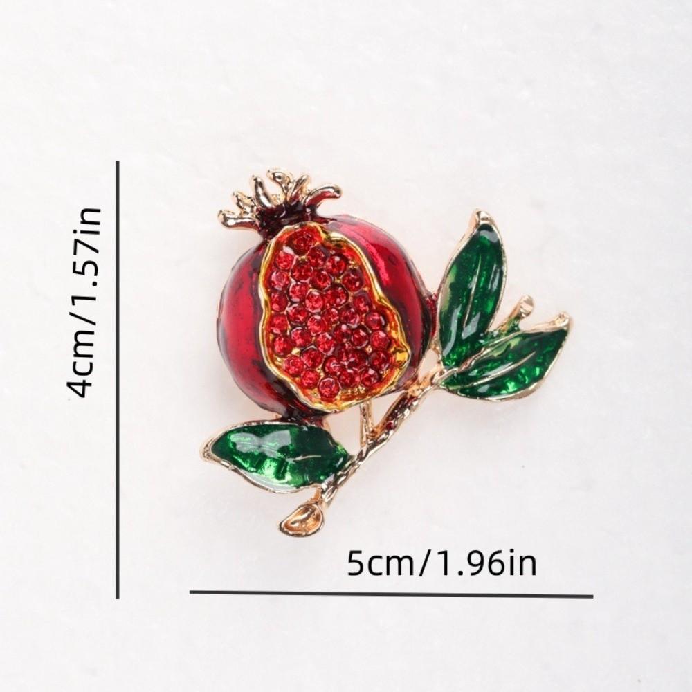 Rhinestone Decoration Enamel Fruit Brooch Elegant Brooches Jewelry Fruit Lapel Pin Wedding
